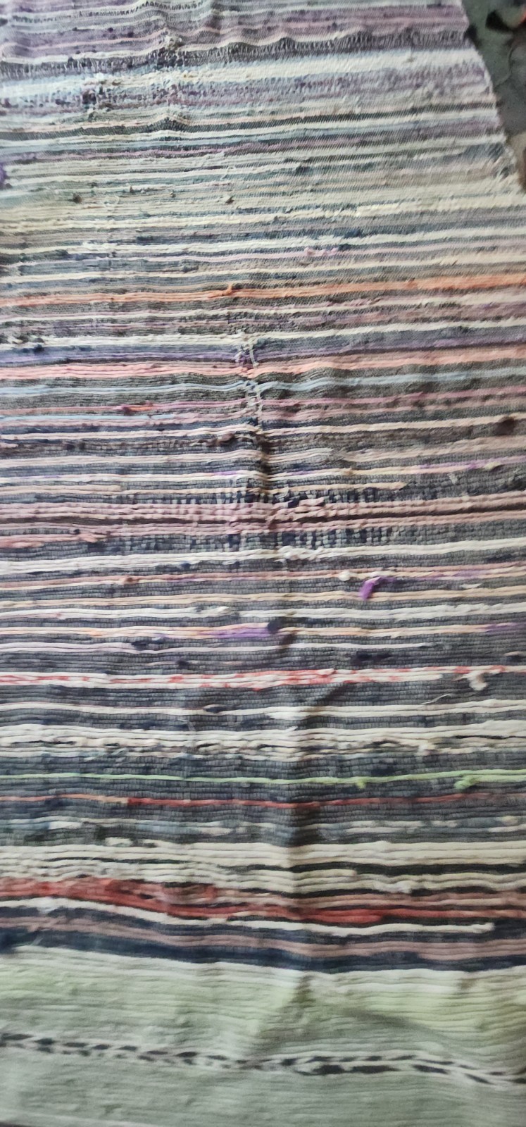 Early American, Hand-Crafted, Large Rag Rug
