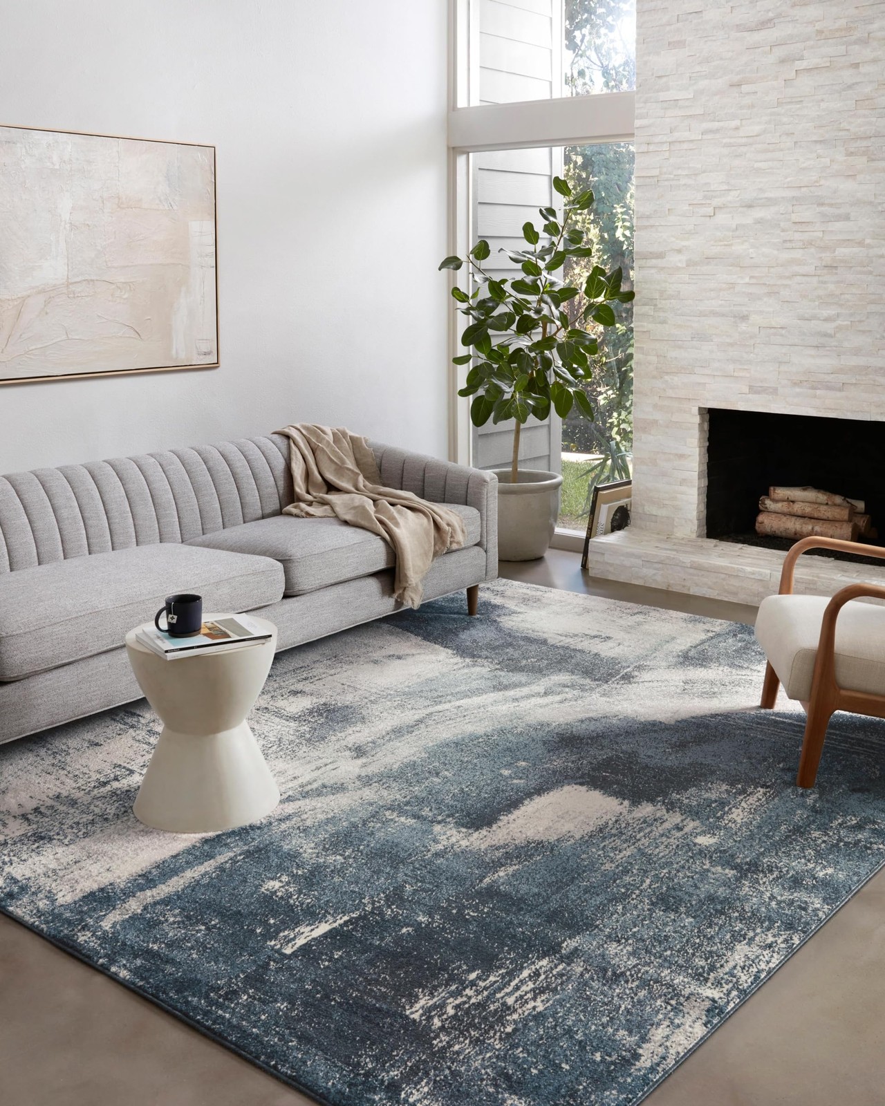 Loloi Ii Spirit Collection Spi-04 Indigo/Ivory 2-7 X 10-0 Runner Rug