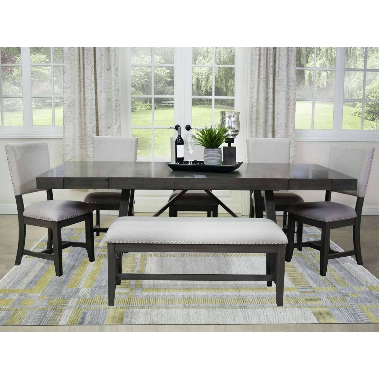 7’9″x10’2″ Light Gray Modern Design Soft Organic Wool Hand Knotted Rug R72672