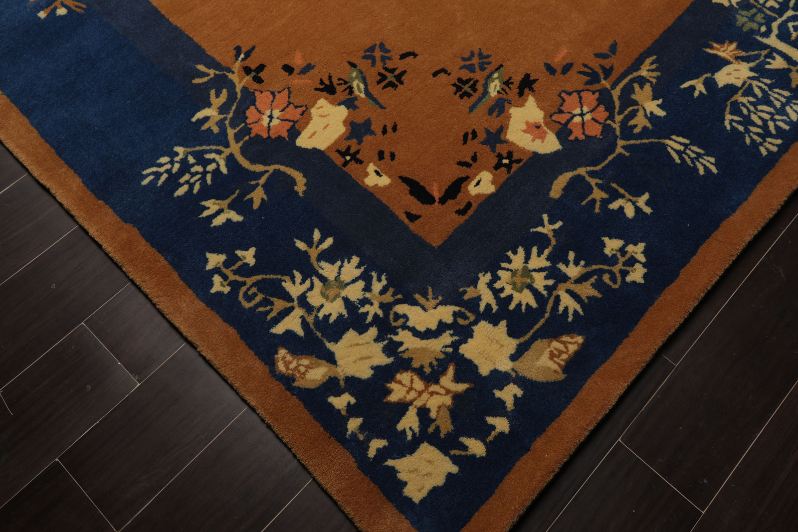 LoomBloom Multi Sizes Camel Hand Tufted Chinese Art Deco New Zealand Wool Rug