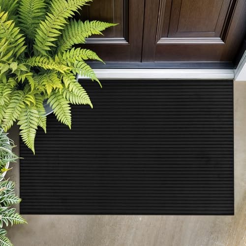 Non Slip Area Rug 2 x 3 Modern Durable Ultra Soft Ribbed Indoor Rugs for