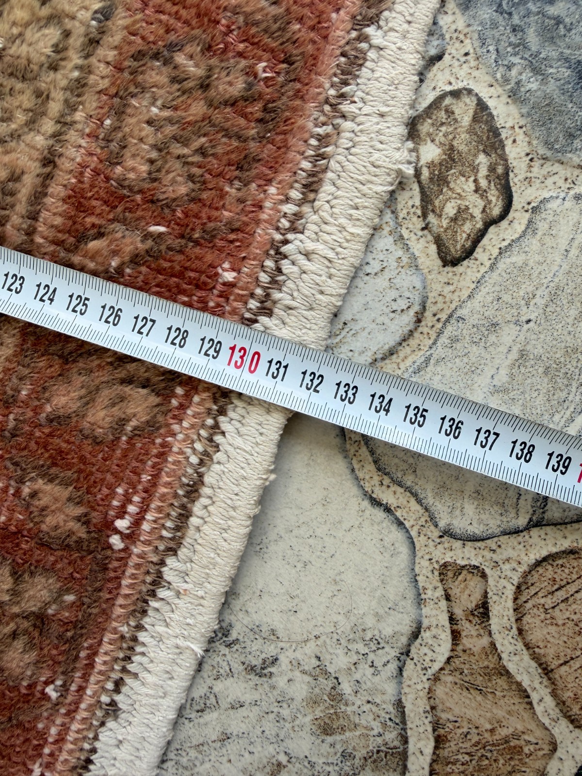 1970s Vintage Turkish Oushak Rug, Tribal Handmade Geometric Area Carpet 4×8 ft