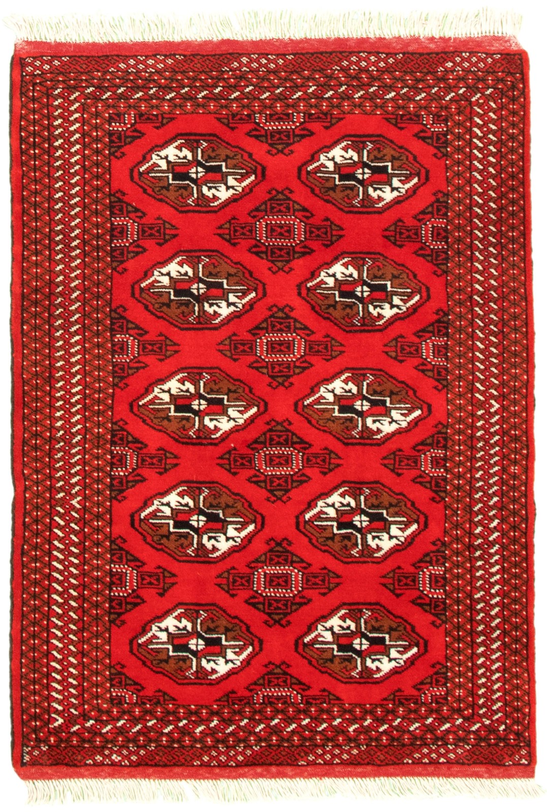 Vintage Red Traditional 3’3″ x 4’8″ Hand-Knotted Oriental Wool Area Rug
