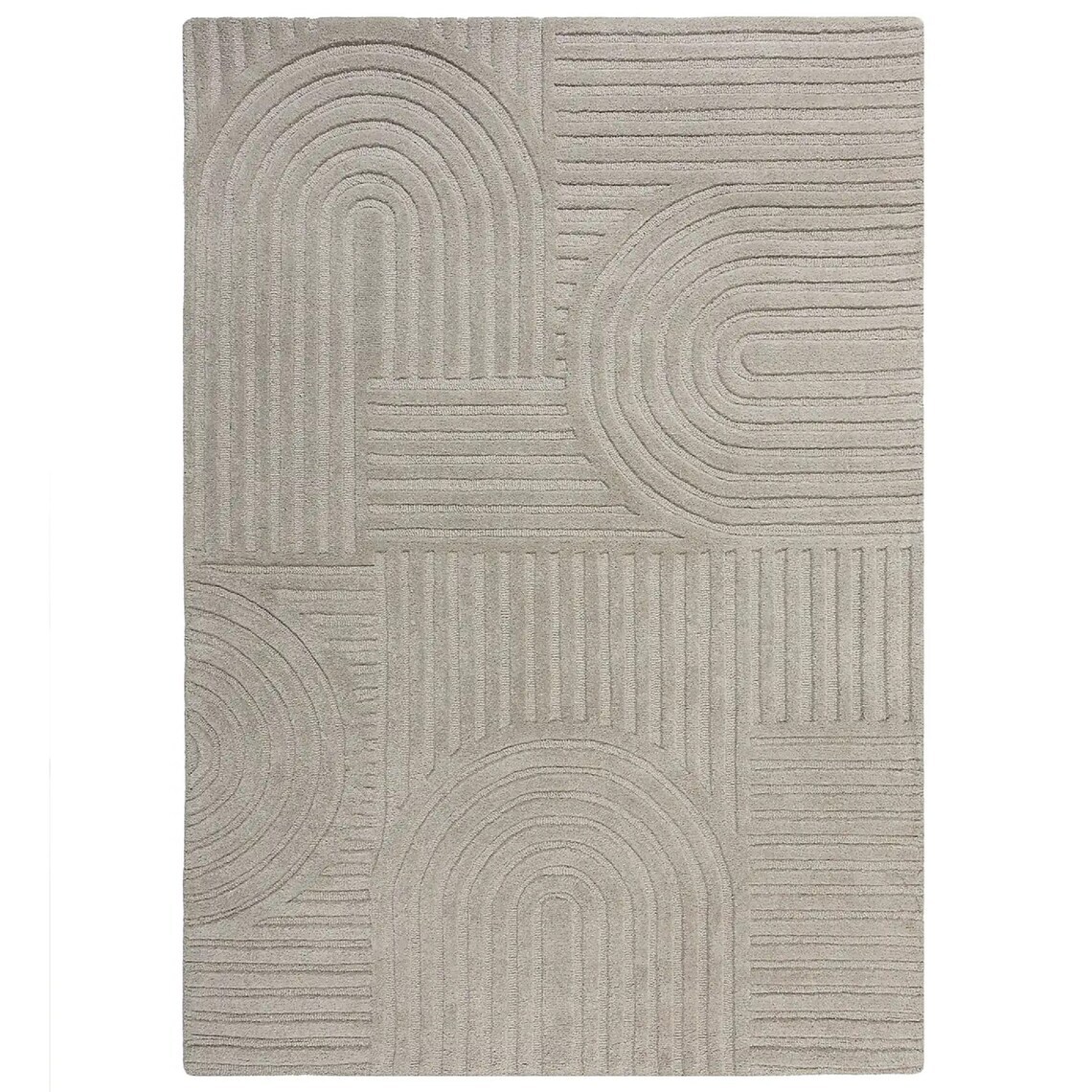 Hand Tufted Wool Area Rug New Geometric Abstract Design Premium Quality Handmade