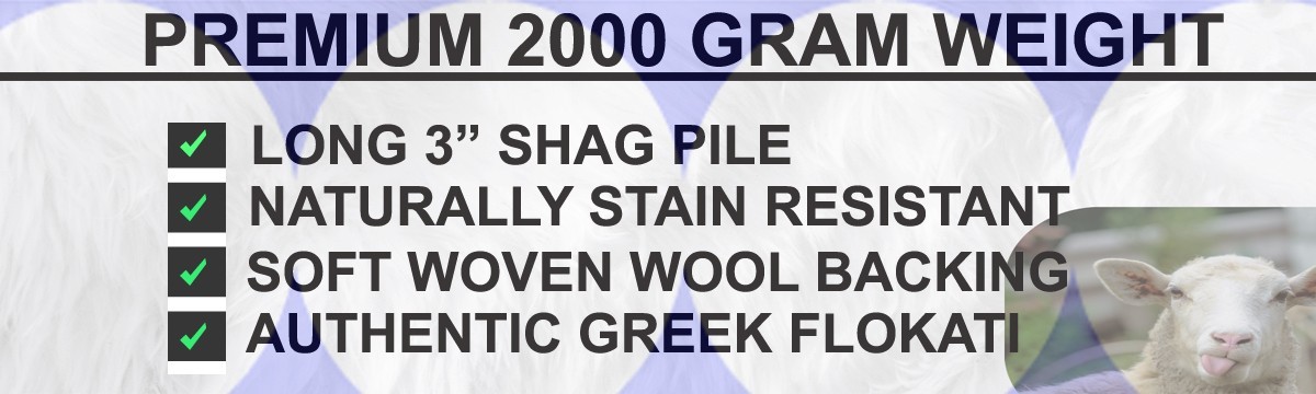 CLASSIC FLOKATI SHAG RUGS | LONG 3″ PILE | GREAT QUALITY | WOOL AREA RUGS