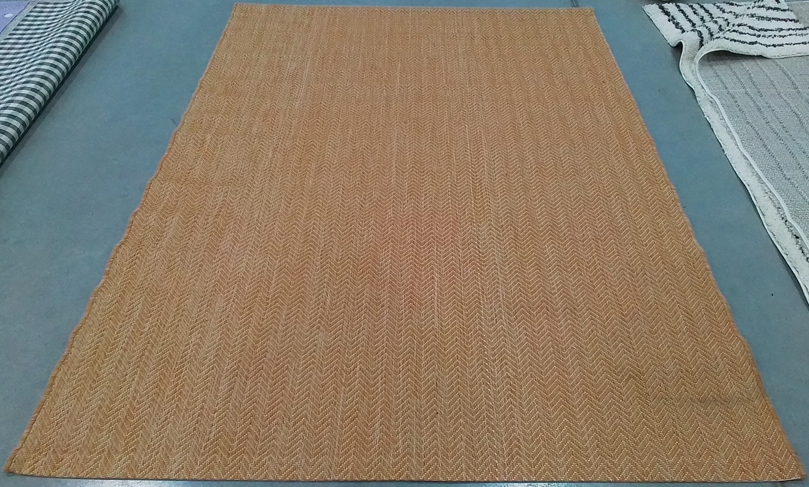 NATURAL CREAM 5′-3″ x 7′-7″ Stained Rug, Reduced Price 1172799314 CY8022-03012-5