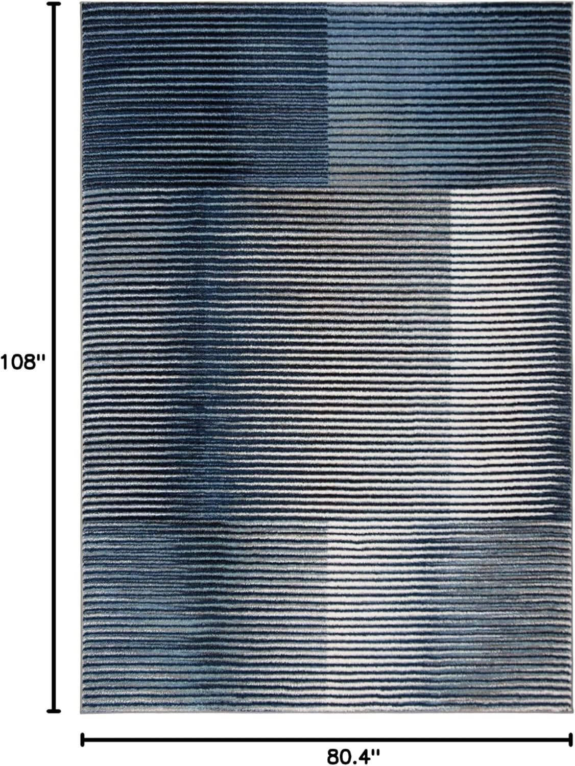 Modern 6’7″ x 9′ Blue/Navy Area Rug from Galaxy Collection