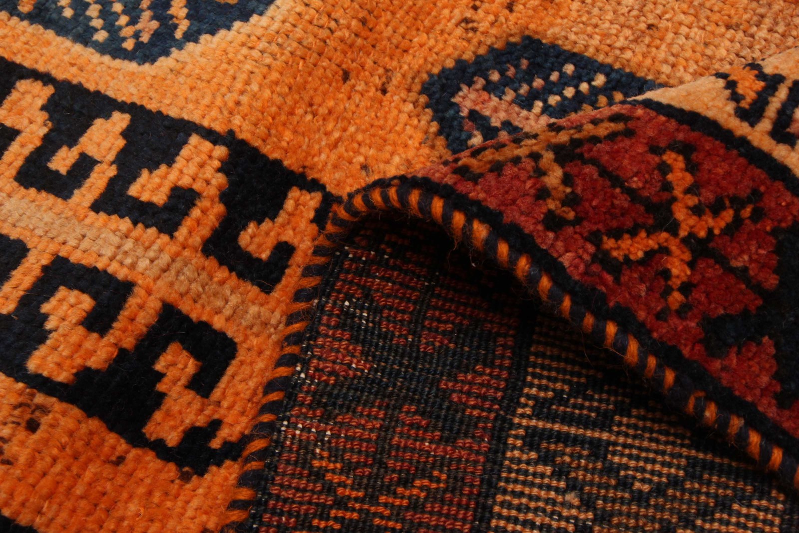 Vintage Hand-knotted Runner Rug 3’9″ x 12’2″ Traditional Oriental Wool Carpet