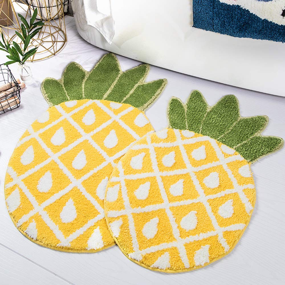 Pineapple Door Mat, Non-Slip Area Rug Cartoon Pineapple Welcome Rug for Home …
