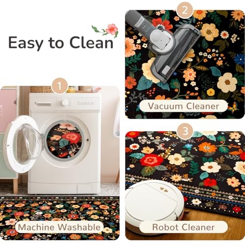 5×7 Area Rugs for Living Room Vacuum-Friendly Machine Washable Area Rug