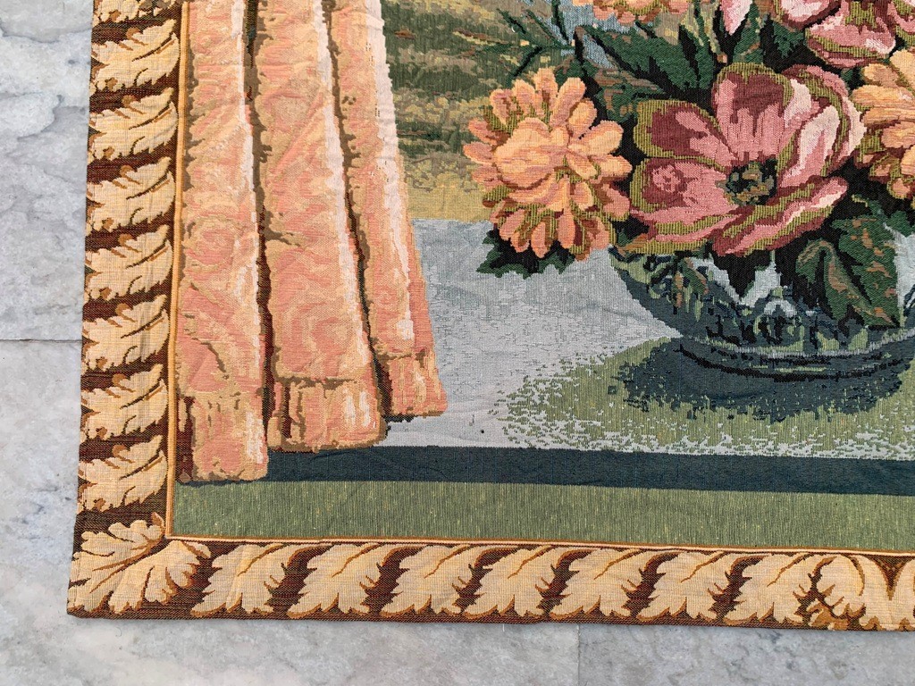 Vintage Pictorial French Floral Amazing Tapestry Home Decor4x5 ft