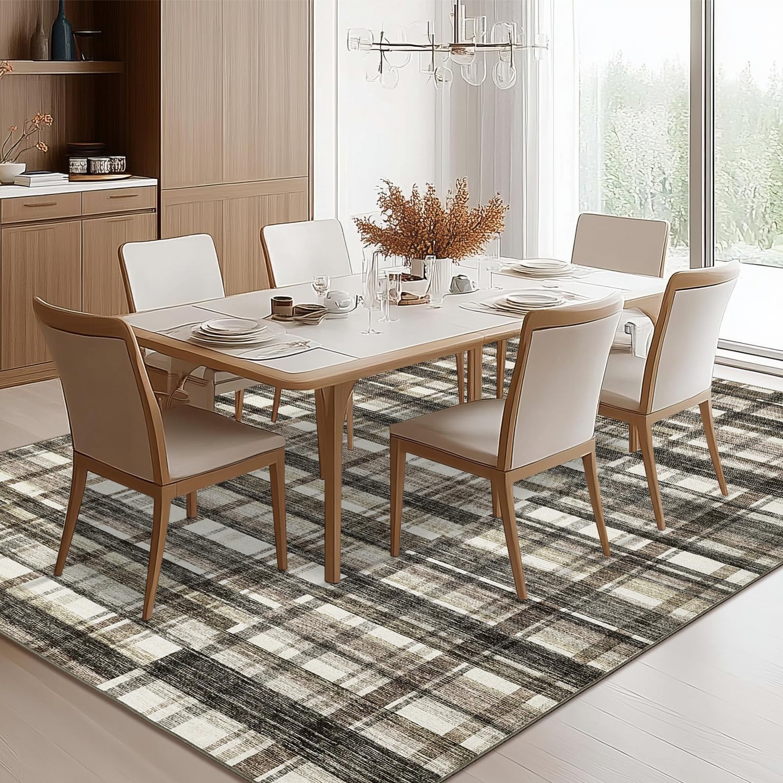 Luxloom Washable Rug 9X12 Area Rug For Living Room Farmhouse Rugs For Bedroom