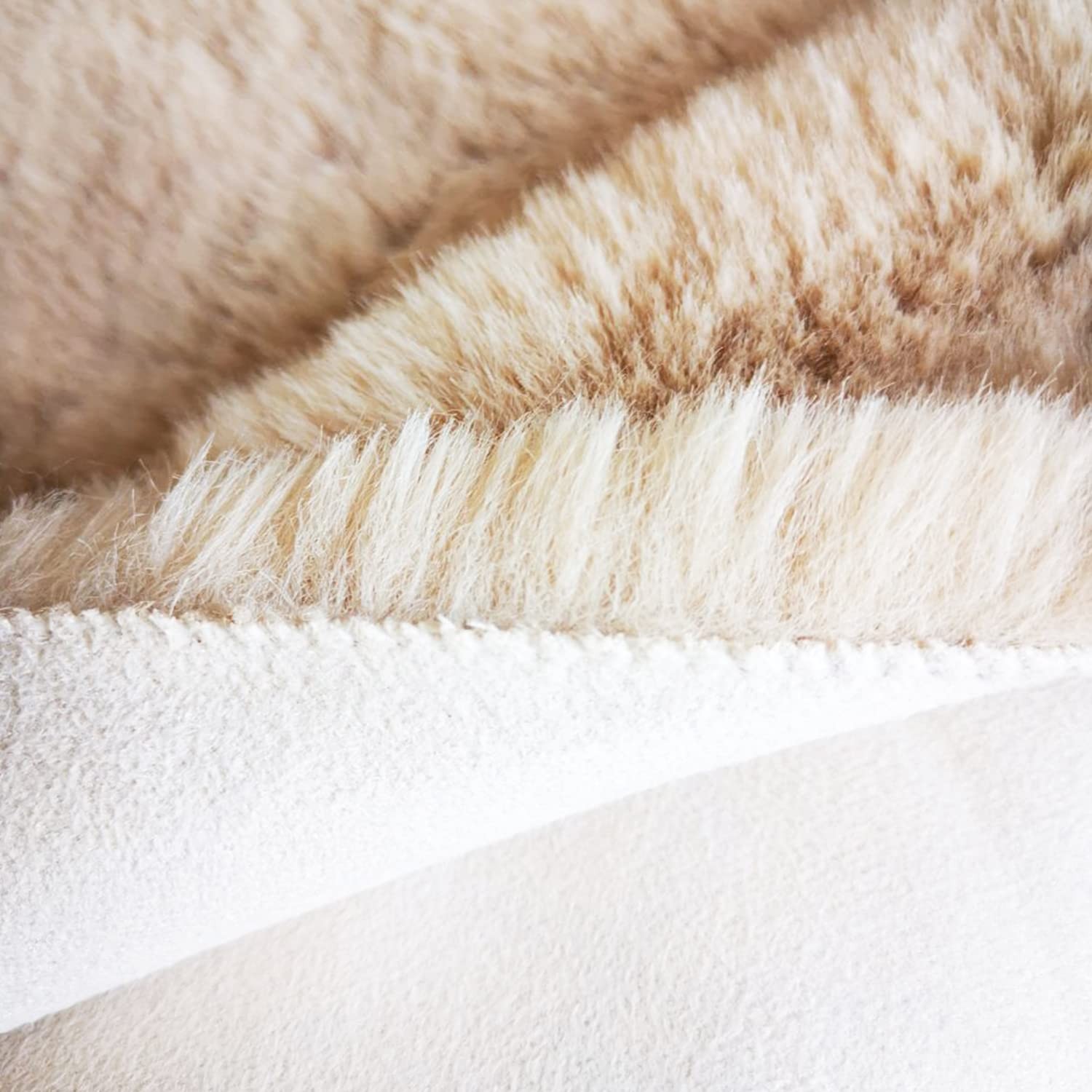 Soft Faux Sheepskin Fur Rug 2×4 Light Brown Beige Fluffy Bedside Rugs Plush R…