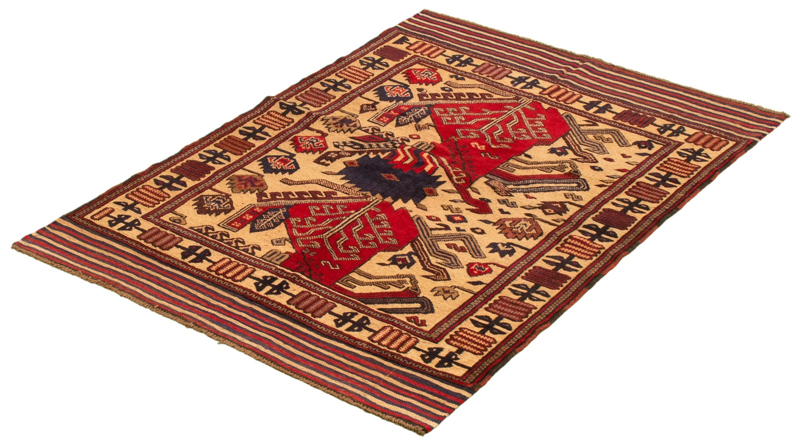 Traditional Vintage Hand-Knotted Area Rug 4’5″ x 6’4″ Oriental Wool Carpet