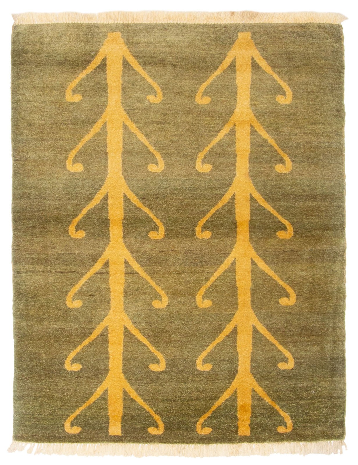 Hand Knotted Area Rug 3’5″ x 4’6″ Traditional Oriental Wool Carpet