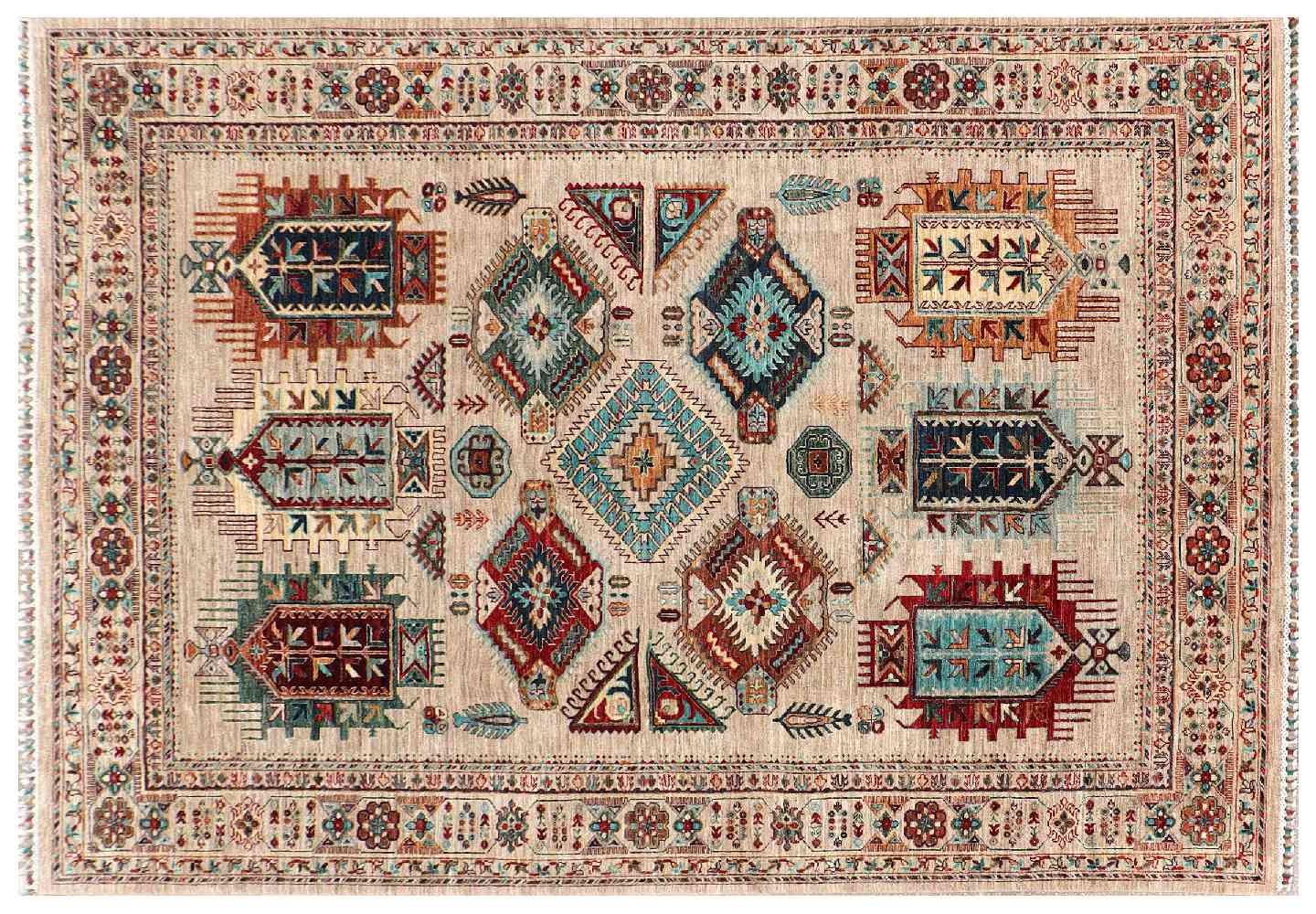 Afghan Ziegler Khorjin Ariana Carpet 200×300 Hand-knotted Beige Border