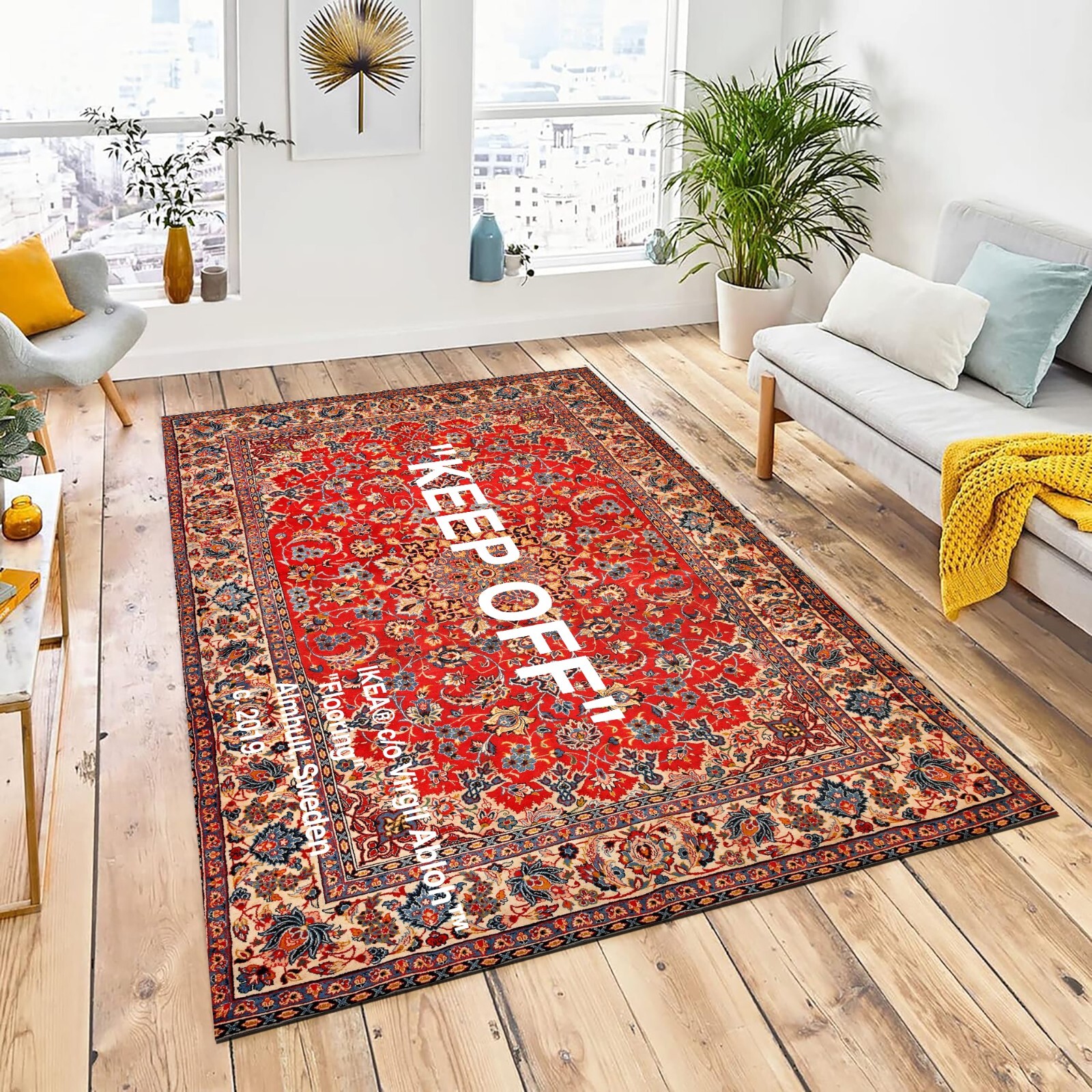 Traditional Oriental Keep Off Area Rug, Off White Living Room Rug, Popular Rug