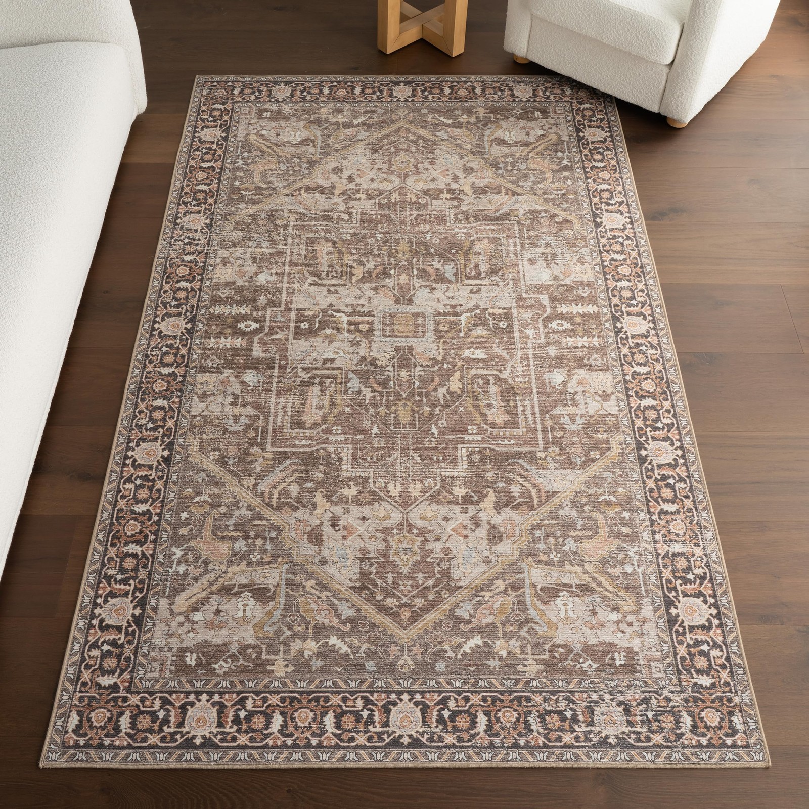 Nuloom Splashguard Phoebe Dark Brown/, 2’6″ x 8′, Soft and Cozy, High Traffic…