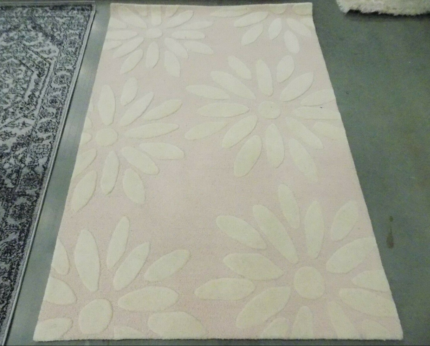 PINK / IVORY 4′ X 6′ Stained Rug, Reduced Price 1172578147 SFK914P-4