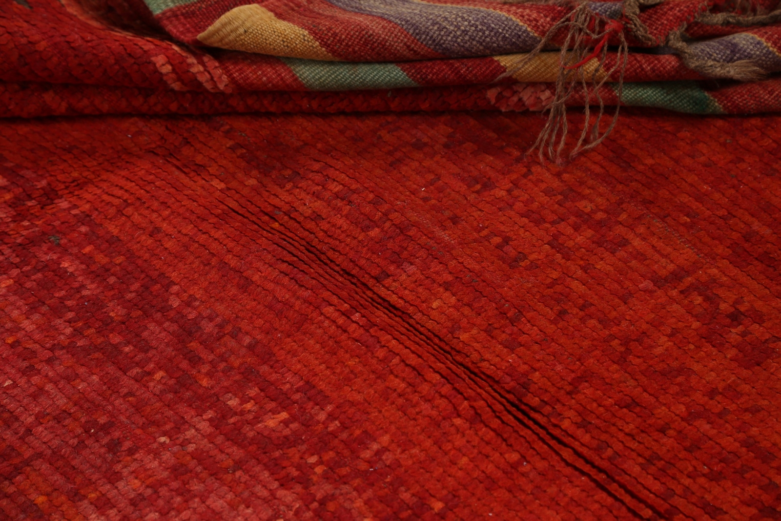 Vintage Stylish Hand-Knotted Wool Moroccan Long Runner Rug 5×17 ft
