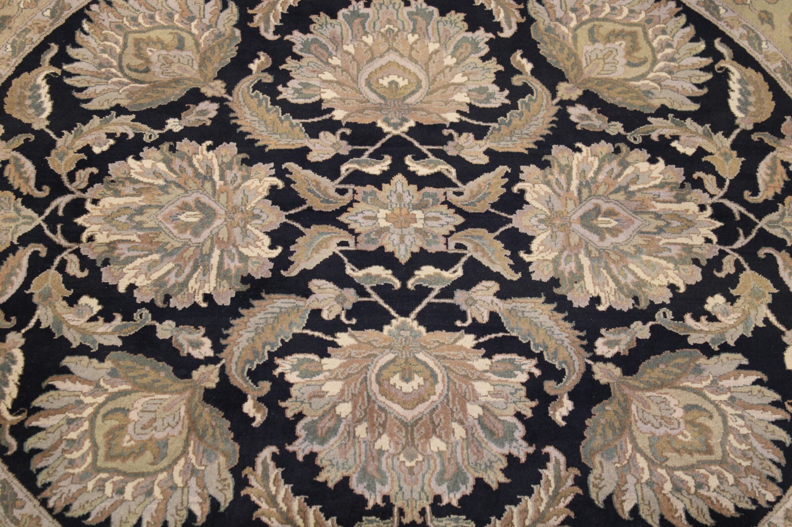 8’7″ x 8’7″ ft. Indo Agra Vegetable Dye Hand Knotted Oriental Round Rug