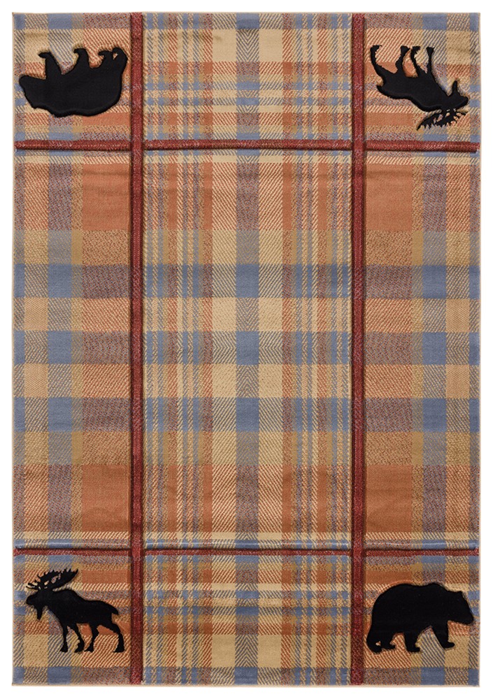 Multi-Color Geometric Stripes Banded Door Mat 2055 40075 – Aprx 2′ 7″ x 4′ 2″