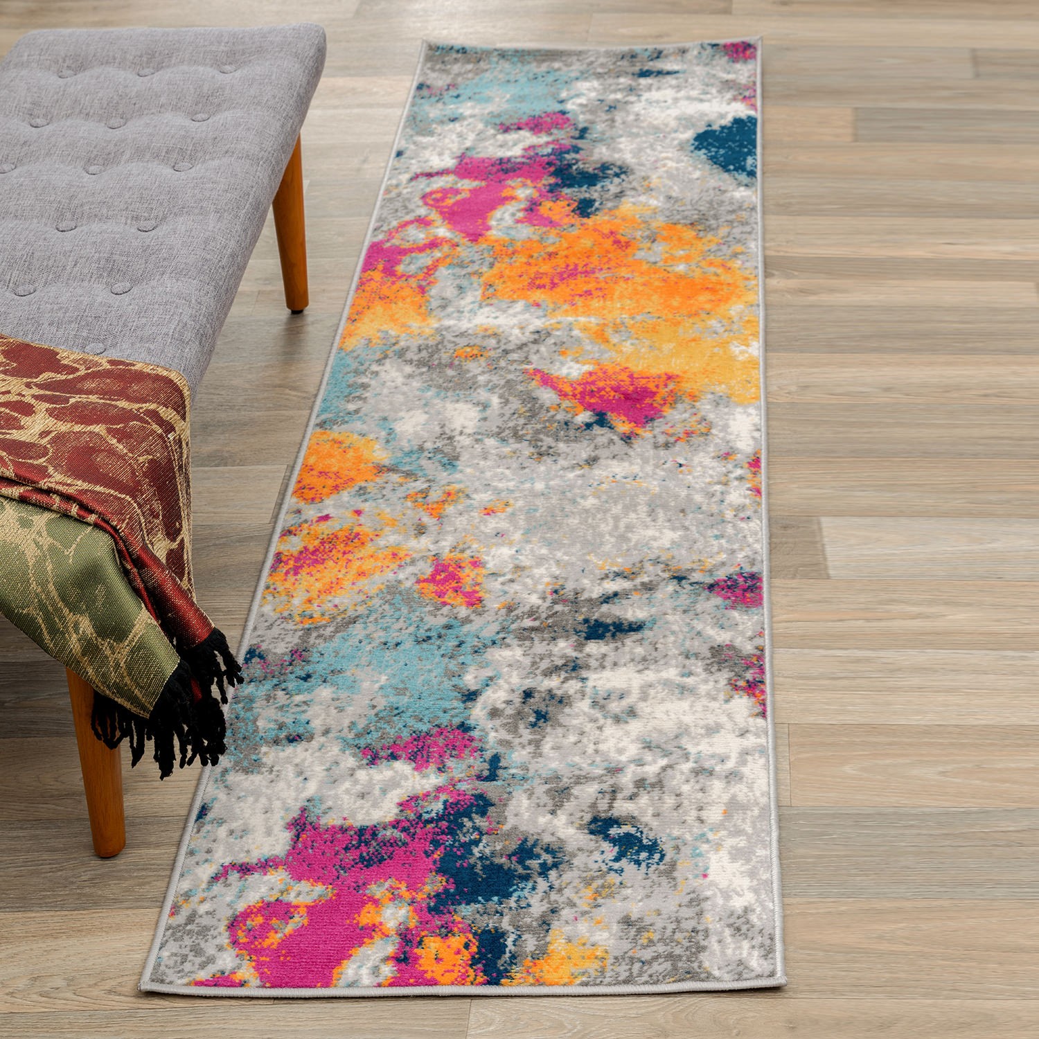 Rugshop Carpet Runners for Hallways Abstract Contemporary Carpet Kitchen Rug 2×7