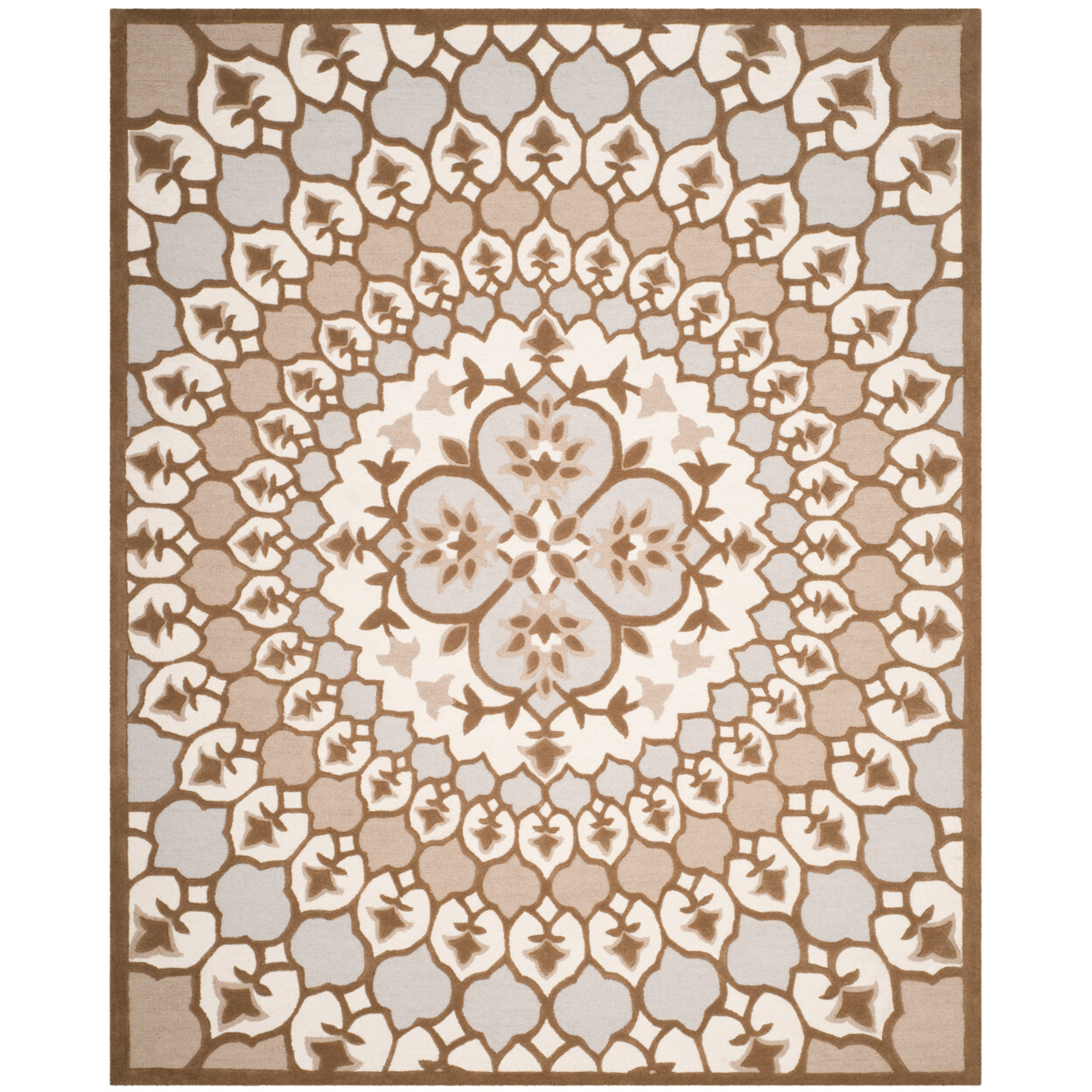 SAFAVIEH Bellagio BLG610B Handmade Ivory /Dark Beige Rug