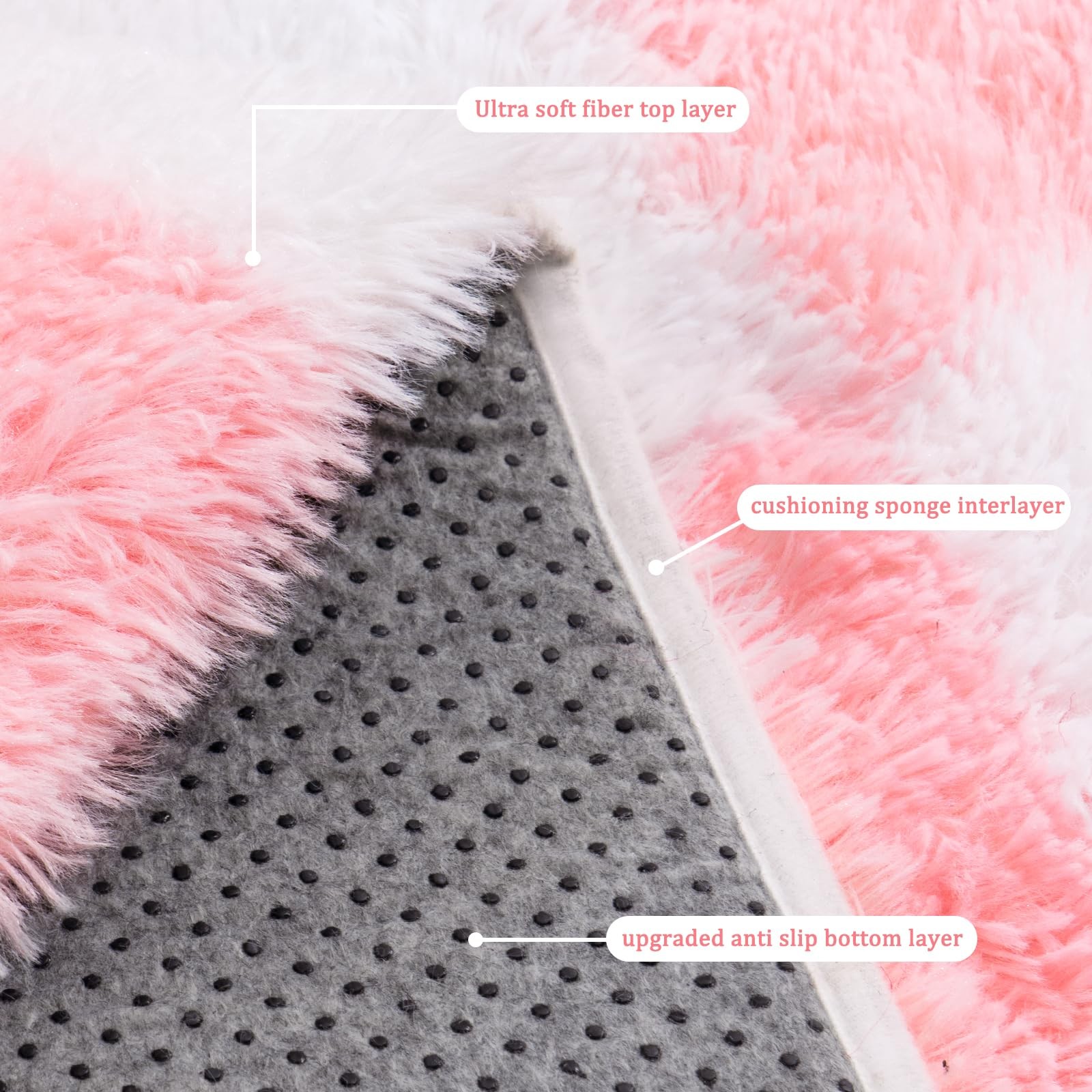 Quntue Checkered Rugs For Bedroom Ultra Fluffy Fuzzy Shag Area Rug For Living