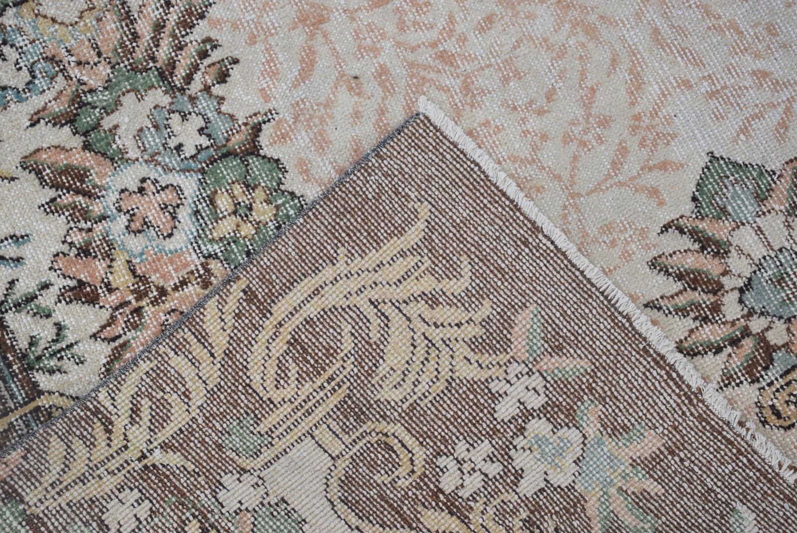 5,7×9,7 ft Large Vintage Rug, Brown Southwestern Turkish Rug