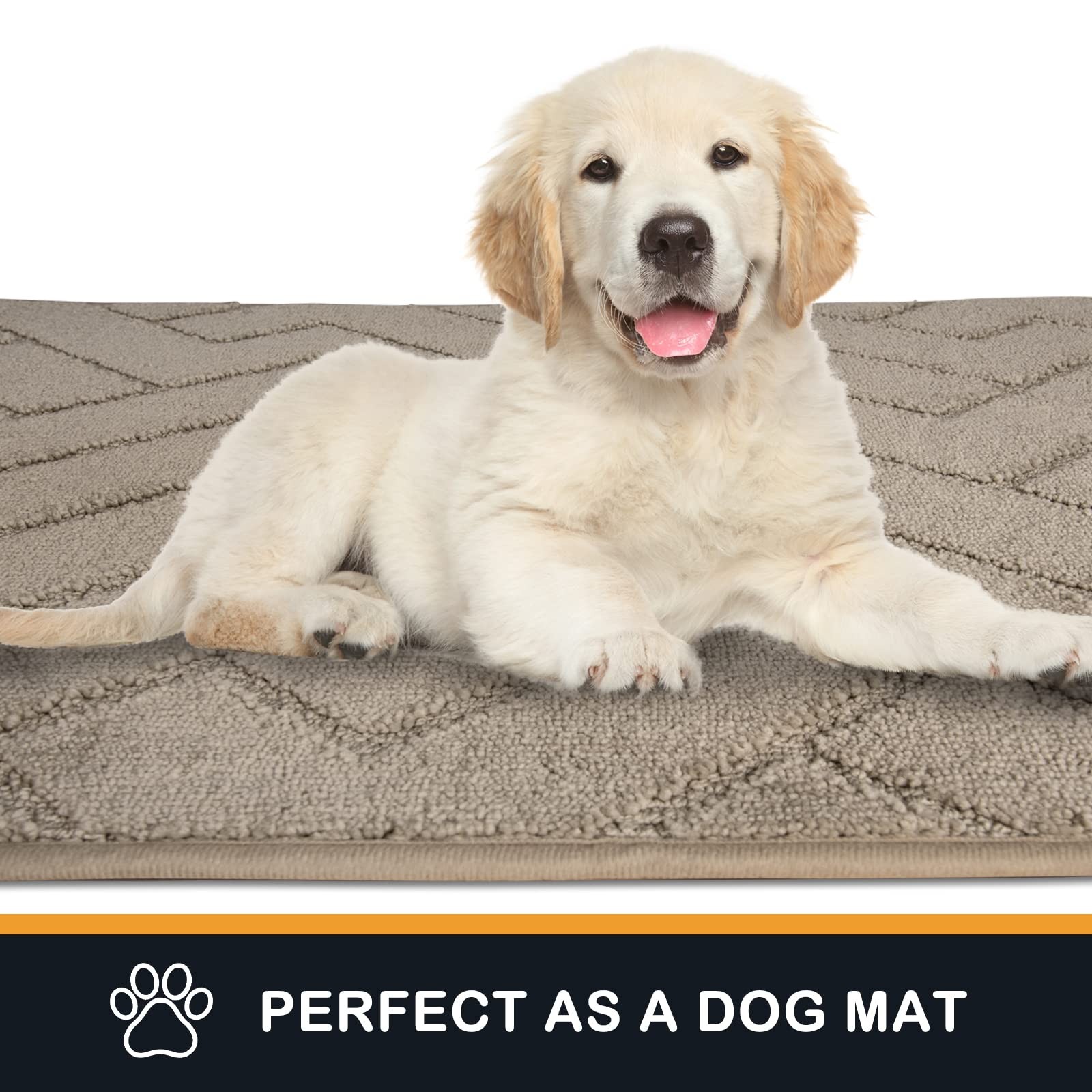 Dirt Trapping Door Mat 24″ x 35.5″, Non-Slip Machine Washable Entry Rug, Dog …
