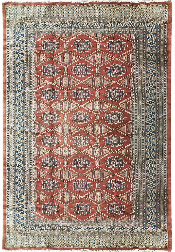 5×9′ New handmade Jalddar Bokaara Rug GEPORMETRIC #F-6226