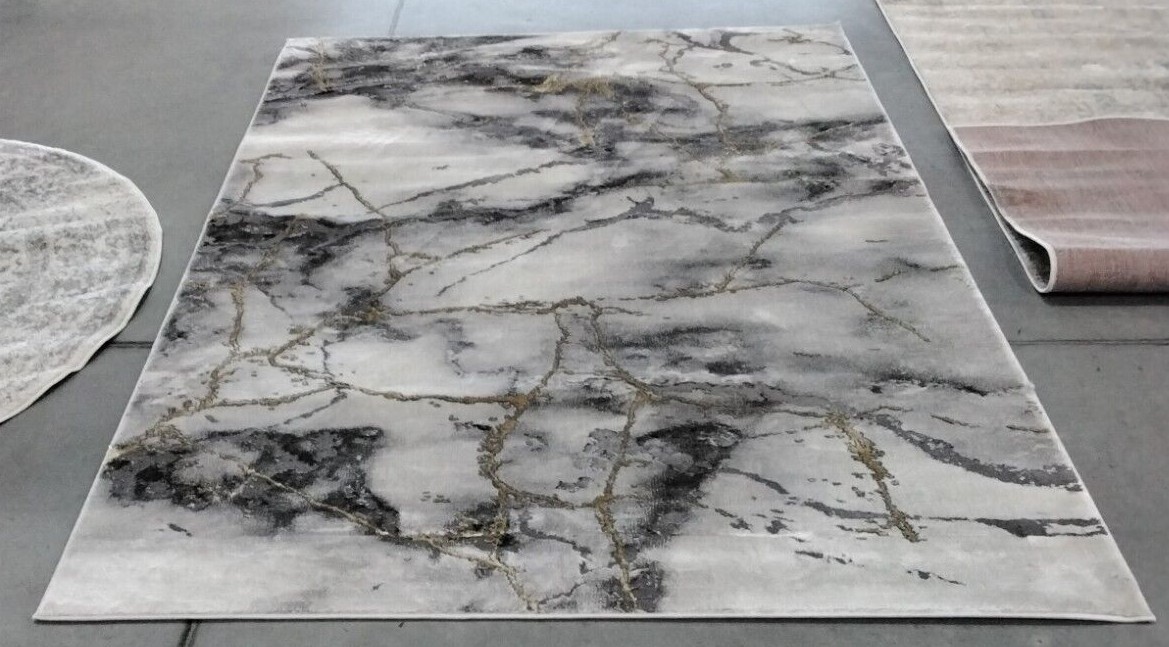 GREY / GOLD 5′-3″ X 7′-6″ Flaw in Rug, Reduced Price 1172723734 CFT877F-5