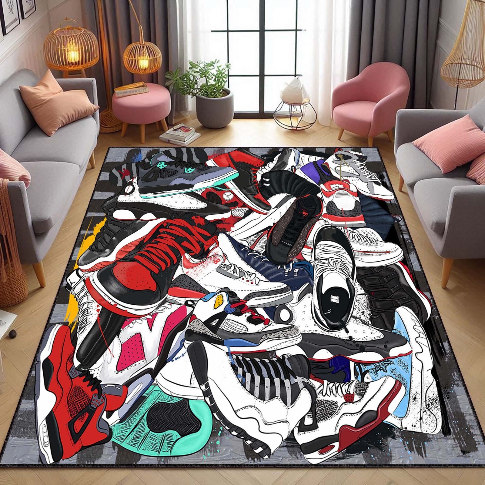 Sneakers Rug, Sneaker, Sneakers, Sneakers Shoes Cool Rug, Hypeast Sneakers Rug