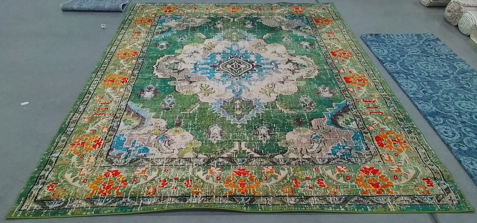 FT GREEN / LBLUE 8′-0″ x 10′-0″ Flaw in Rug Reduced Price 1172792979 MNC243F-810