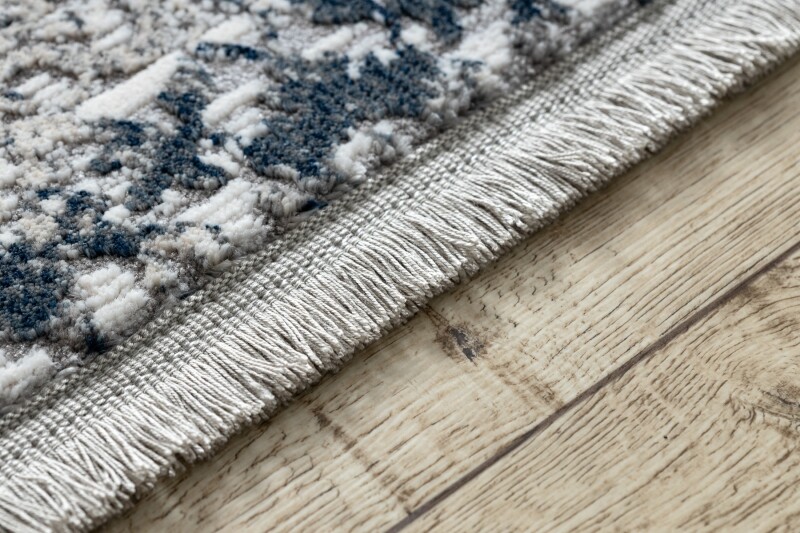 Modern Designere Structure Elle Rugs Rebec Ornament Cream/ Dark Blue