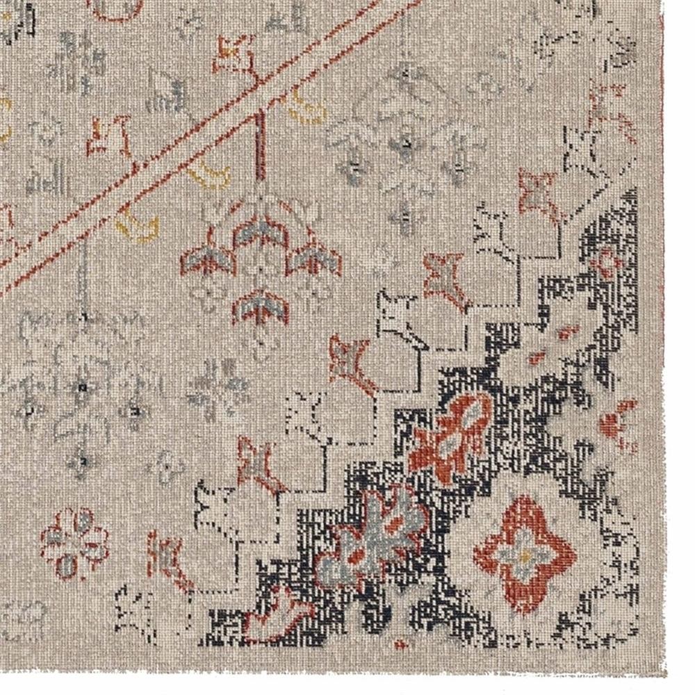 Linon Great Zero Rollins Machine Made Polyester 2’x3′ Rug in Ivory