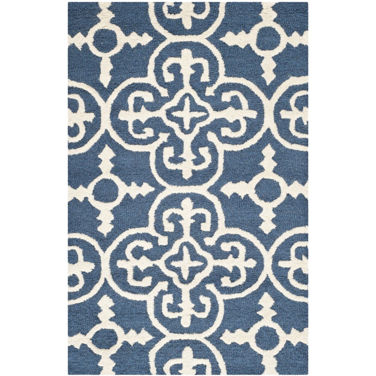 SAFAVIEH Cambridge CAM133G Handmade Navy / Ivory Rug
