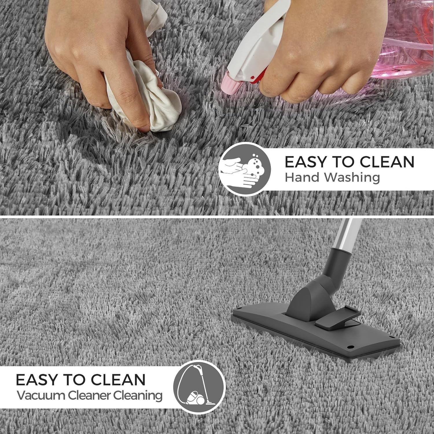 Shag Area Rugs Plush Fuzzy for Living Room Bedroom Nursery Soft Fluffy Carpet