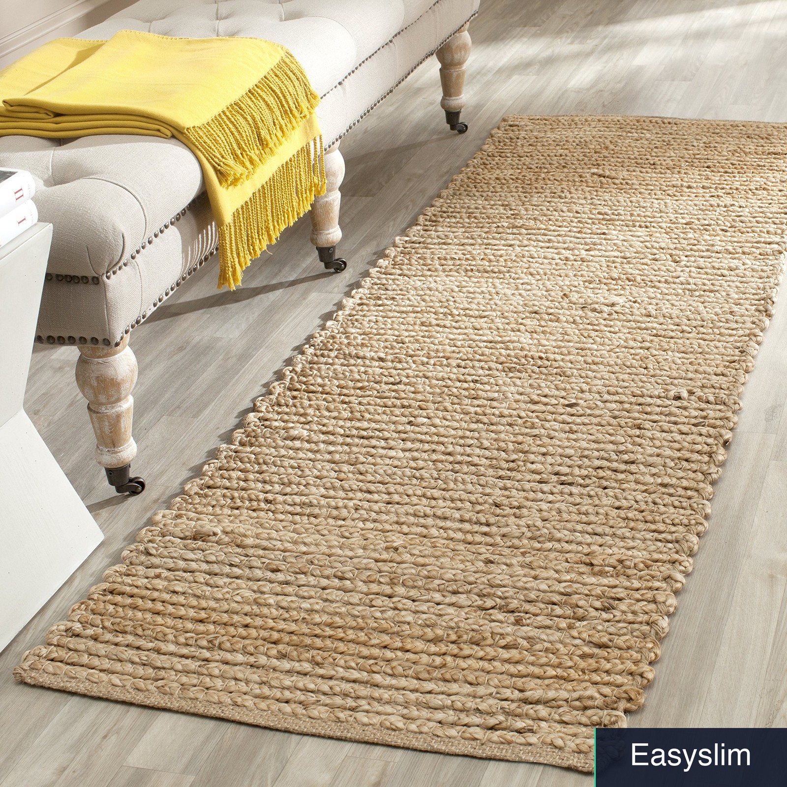 Runner Rug 2’3″ x 16′ Feet Natural Jute Hand-Woven Braided