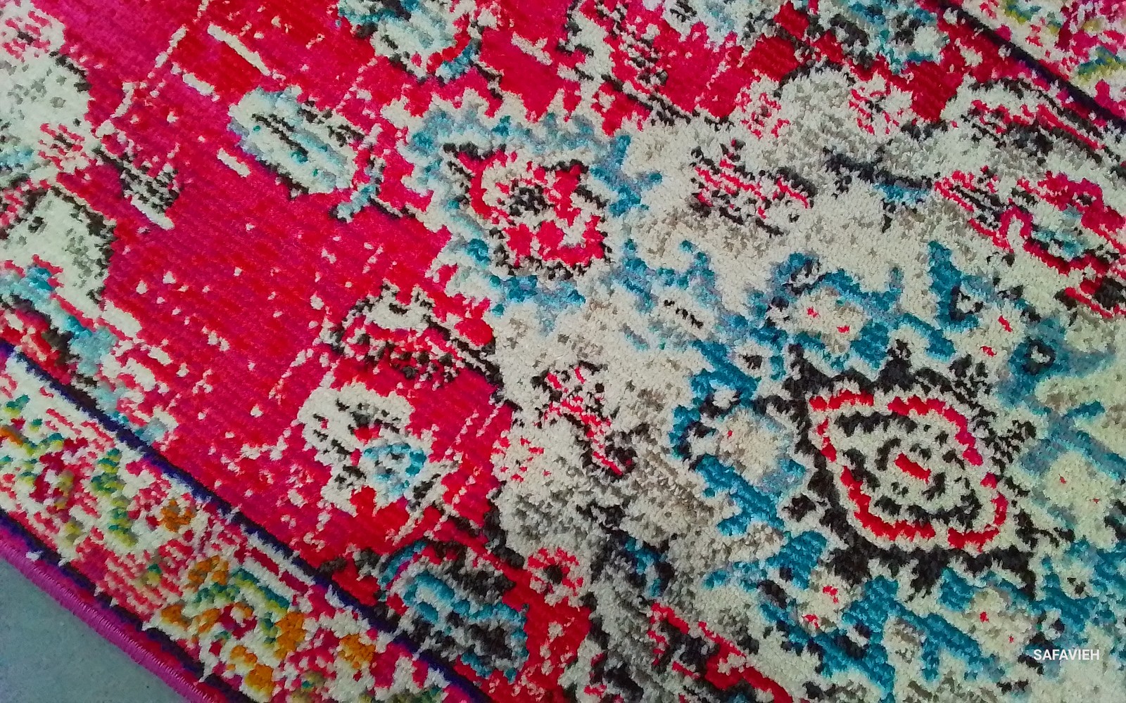 PINK / MULTI 2′-2″ x 12′-0″ Back Stain Rug, Reduced Price 1172801487 MNC243D-212