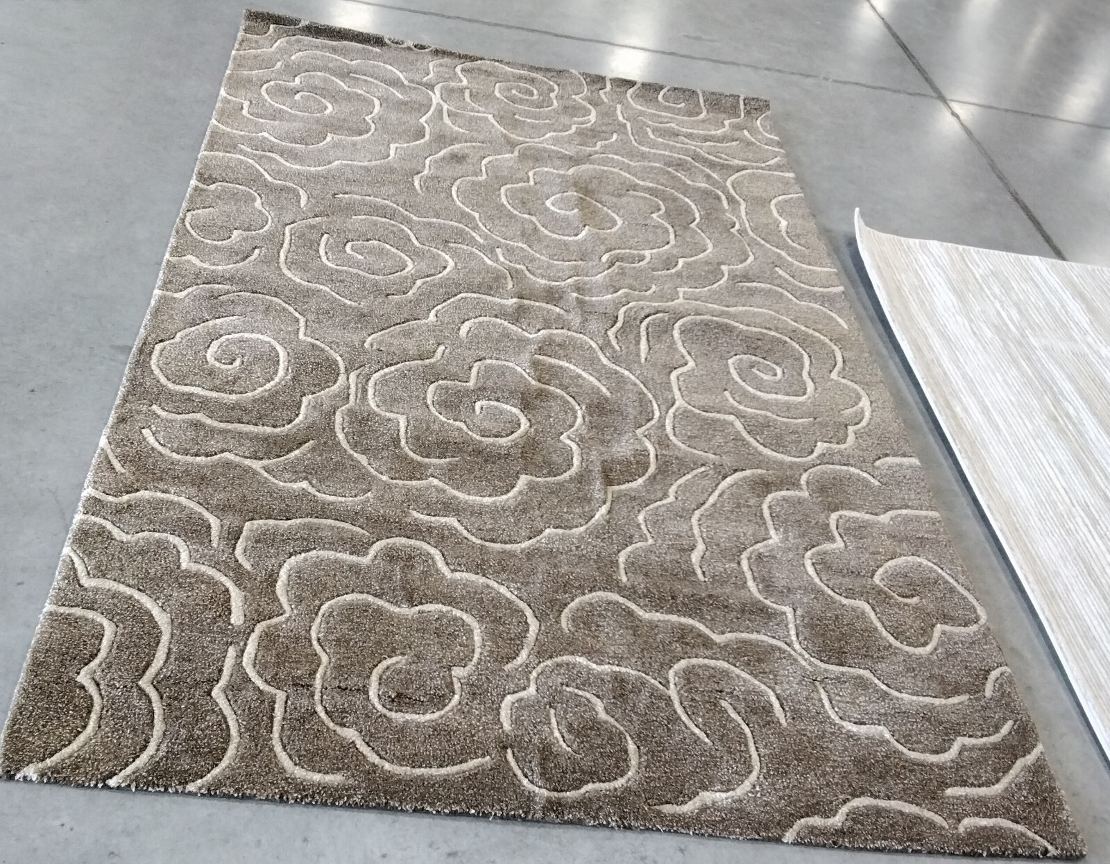 BROWN / IVORY 5′ X 8′ Back Stain Rug, Reduced Price 1172749705 SOH812C-5