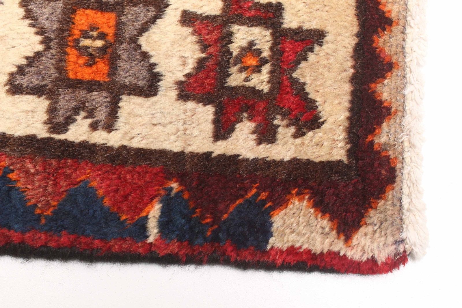 Vintage Hand-Knotted Area Rug 3’4″ x 6’4″ Traditional Oriental Wool Carpet