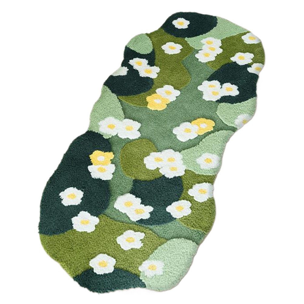 Cute Garden Flower Moss Rug for Bedroom Lovely Green Moss Carpet Living Room USA