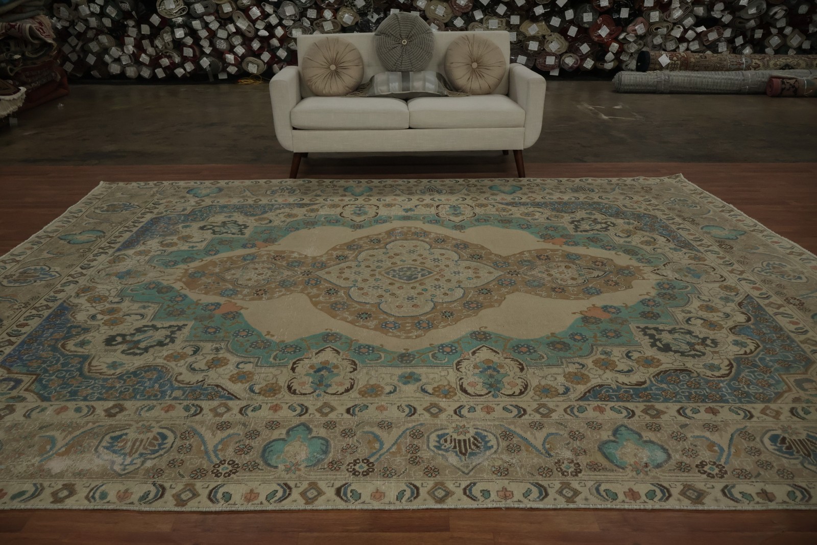 Traditional Over-dyed Area Rug 9×12 Hand-knotted Wool Vintage Rich Earth Tones