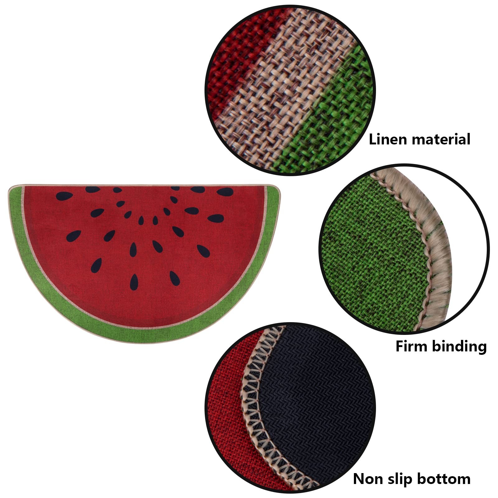 Personalized Watermelon Rug, Watermelon Welcome Summer Doormat, 18″ x 30″ Fru…