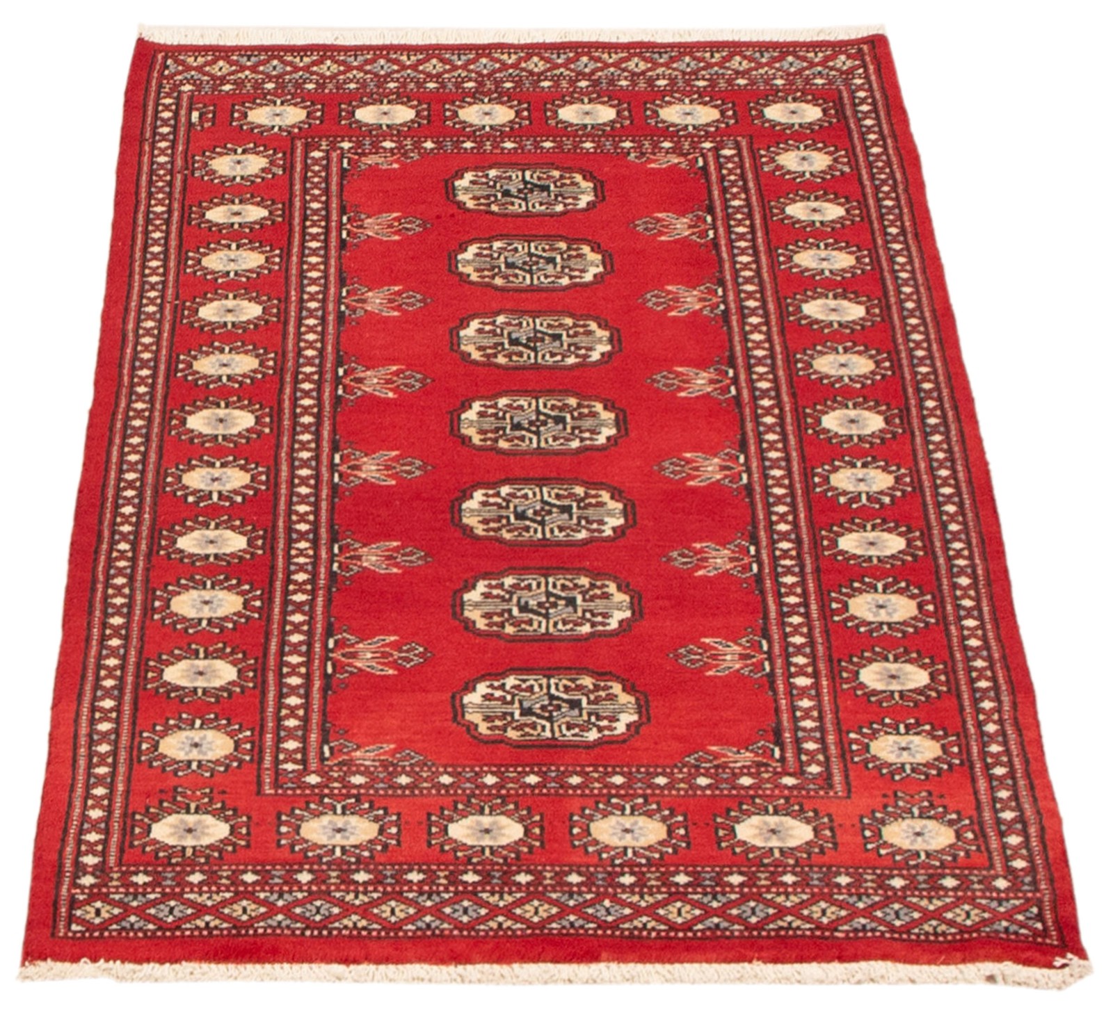 Traditional Dark Red Hand-knotted Oriental Carpet 2’6″ x 4’4″ Wool Area Rug