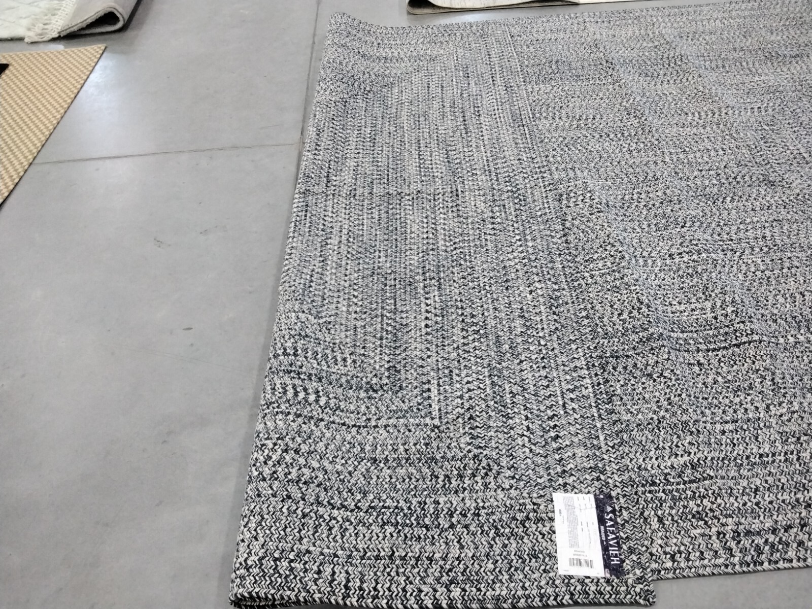 DARK BLUE / IVORY 9′ X 12′ Back Stain Rug, Reduced Price 1172737074 BRA201N-9