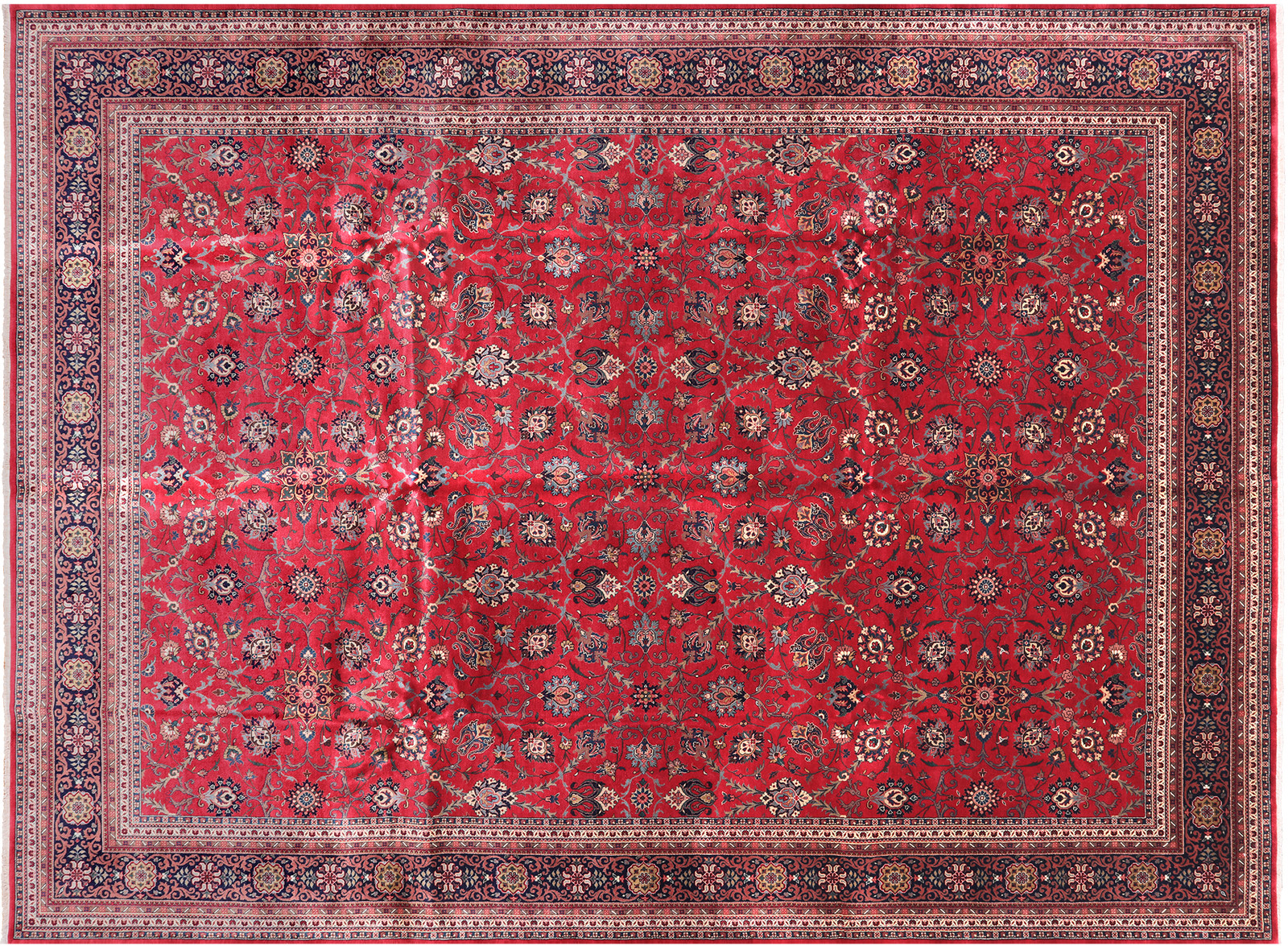 Red Traditional Handmade Wool Rug 9′ 11″ X 13′ 7″ – Q23955