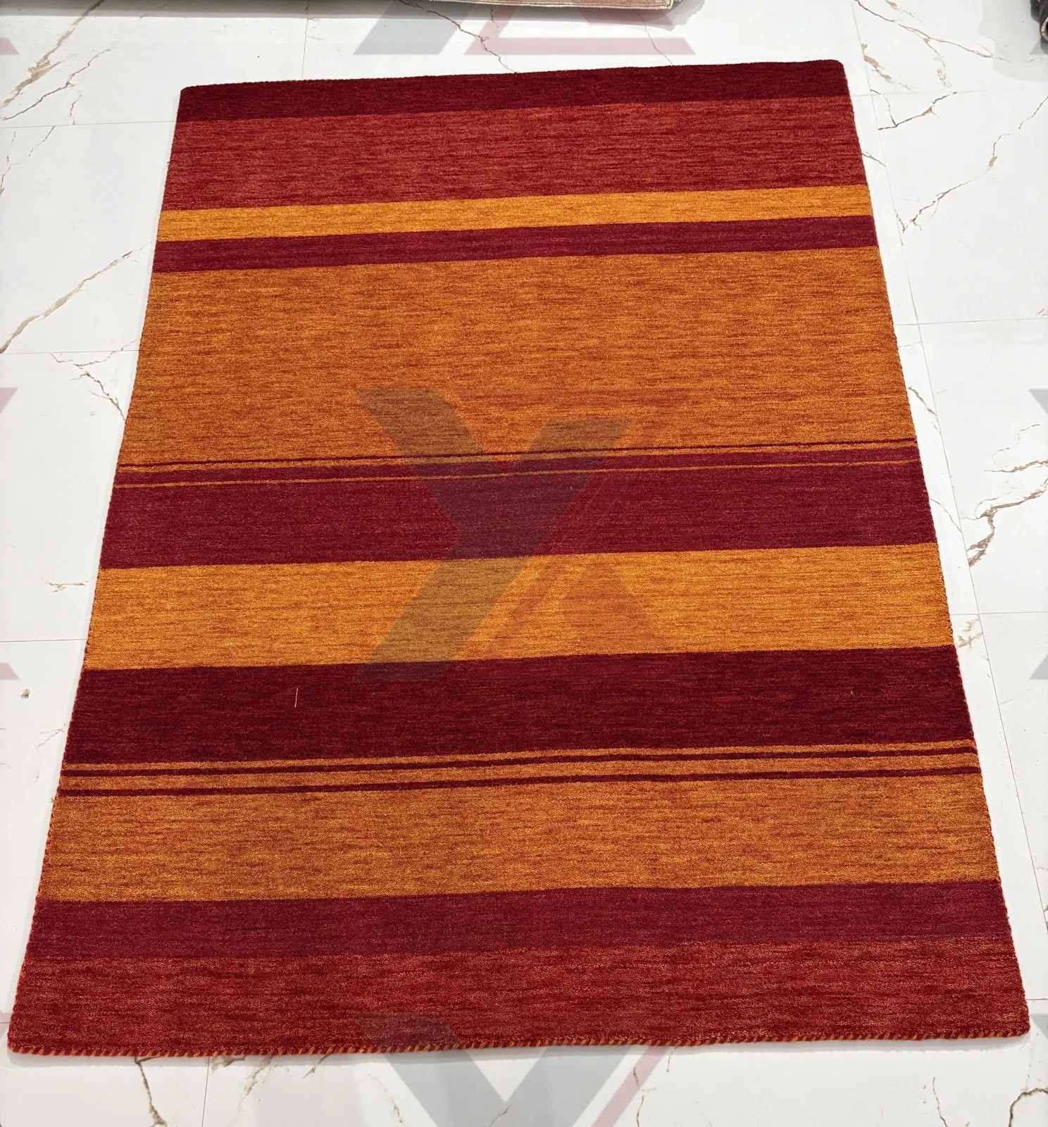 Hand-Knotted Afghan Tribal Rug – Traditional Bukhara Tekke Design – Rich Red